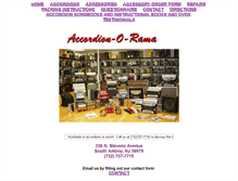 Tablet Screenshot of accordion-o-rama.com